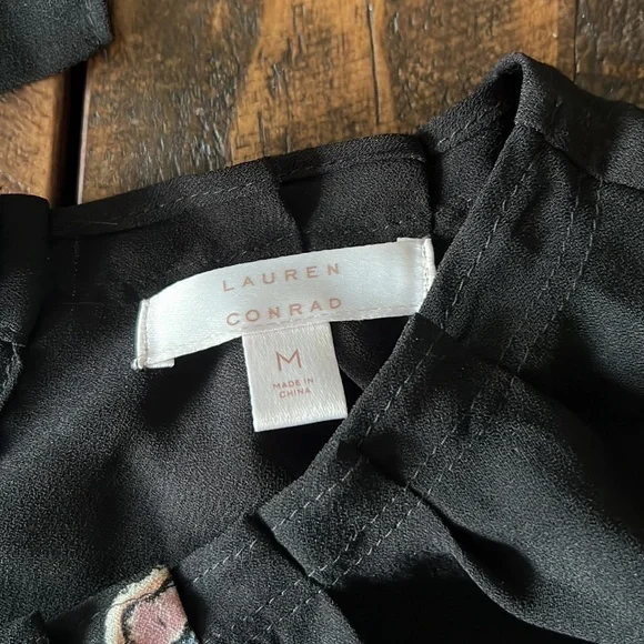 - Lauren Conrad Black Floral Dress - Picture 2 of 5